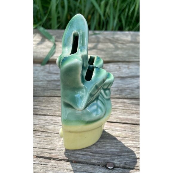 Vintage 1950s Shawnee Flowerpot Wall Pocket Measuring Spoon Holder, - Picture 5 of 10